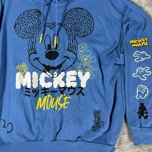Disney Mickey Mouse Hoodie Blue Juniors XL‎ 18/20 The Legend Graphic Sweatshirt